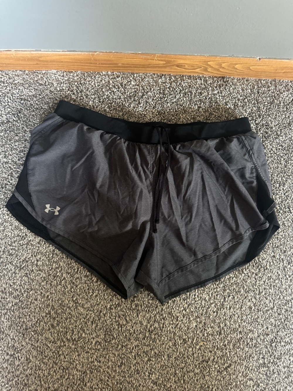 Under Armour Women’s Black Athletic Shorts with Contrast Waistband